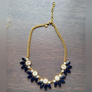 J. Crew Blue & Crystal Collar Necklace